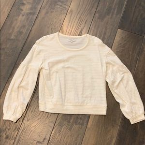 Madewell Texture & Thread Bubble Sleeve top
